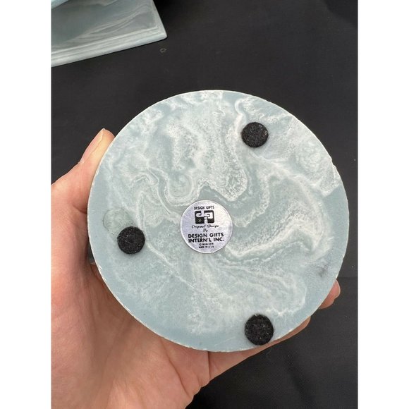 Set (3) Soapstone Jewelry Trinket Boxes Roses Blue Design Gifts Int’l 1974 Large - Picture 9 of 12